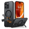 Калъф за iPhone 16 Pro Max - Torras - Pstand Spin MagSafe - Черен