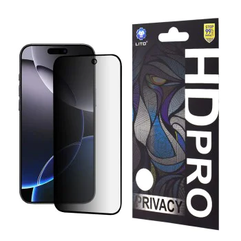 Протектор за iPhone 16 Pro Max - Lito HD Pro Privacy - Черен