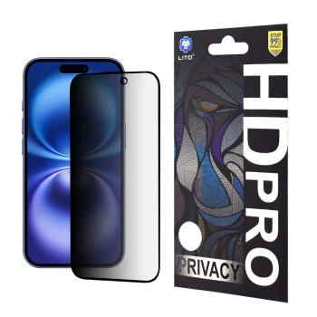 Протектор за iPhone 16 - Lito HD Pro Privacy - Черен