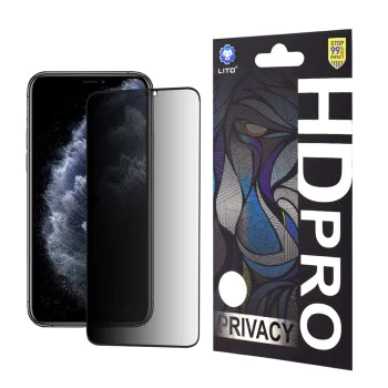 Протектор за iPhone XS Max / iPhone 11 Pro Max - Lito HD Pro Privacy - черен