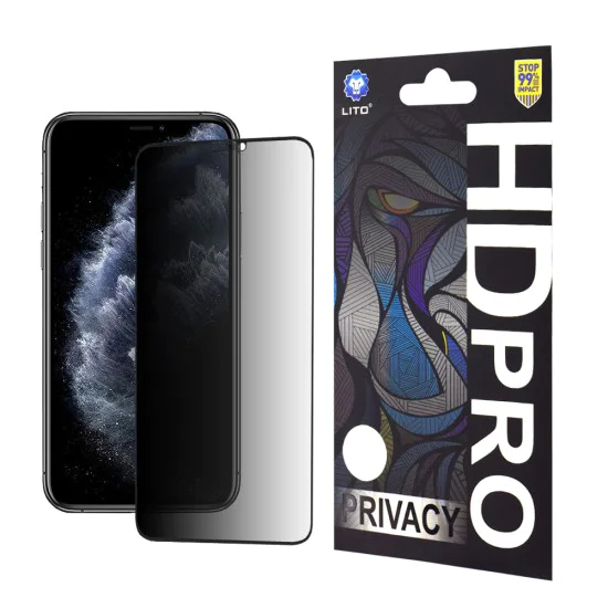 Протектор за iPhone XS Max / iPhone 11 Pro Max - Lito HD Pro Privacy - черен