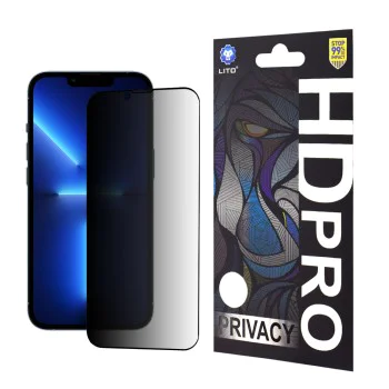 Протектор за iPhone 13 Pro Max / iPhone 14 Plus - Lito HD Pro Privacy - черен