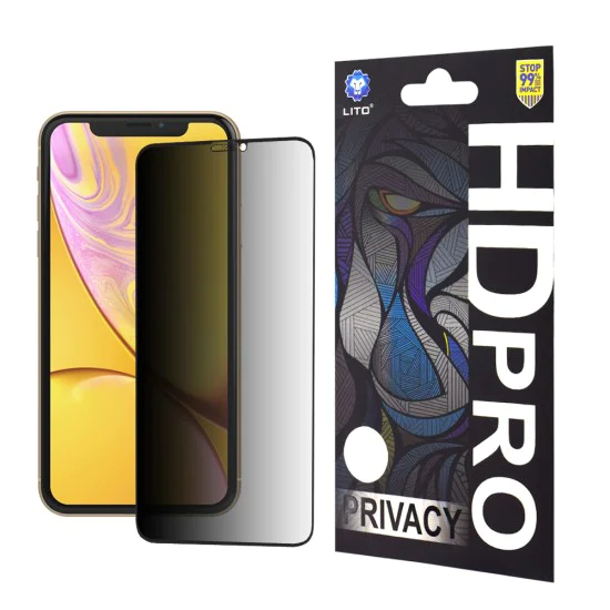 Протектор за iPhone XR / iPhone 11 - Lito HD Pro Privacy - Черен