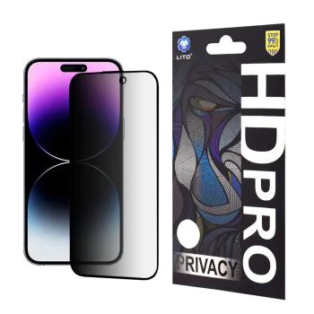 Протектор за iPhone 14 Pro Max - Lito HD Pro Privacy - Черен
