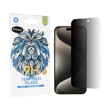 Протектор за iPhone 15 Pro Max - Lito 2.5D Classic Glass - Privacy