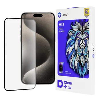 Протектор за iPhone 15 Pro Max - Lito D+ Pro Clear - черен