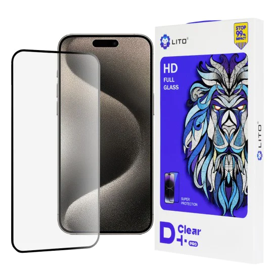 Протектор за iPhone 15 Pro Max - Lito D+ Pro Clear - черен