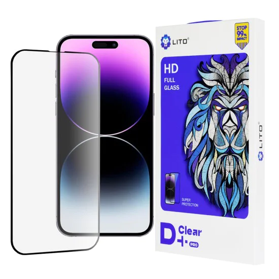 Протектор за iPhone 14 Pro Max - Lito D+ Pro Clear - черен