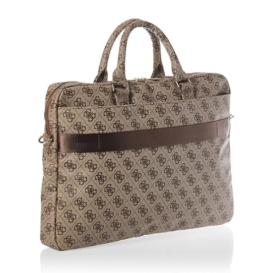 Унисекс чанта за лаптоп 15 със сваляща се каишка - Guess (GUCB15G4GFBR) - кафява