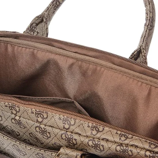 Унисекс чанта за лаптоп 15 със сваляща се каишка - Guess (GUCB15G4GFBR) - кафява