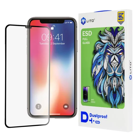 Протектор за iPhone X / iPhone XS / iPhone 11 Pro - Lito D+ Pro Dustproof - Черен