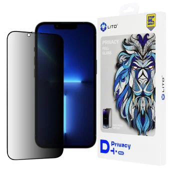 Протектор за iPhone 13 Pro Max / iPhone 14 Plus - Lito D+ Pro Privacy - Черен