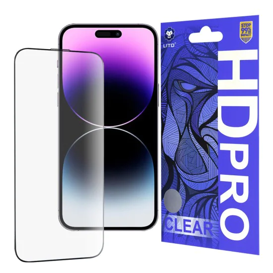 Протектор за iPhone 14 Pro Max - Lito HD Pro Clear - черен