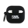 Калъф за Apple AirPods 4 - Karl Lagerfeld Silicone Karl&Chaupette Head 3D (KLA4RUNKCHK) - Черен