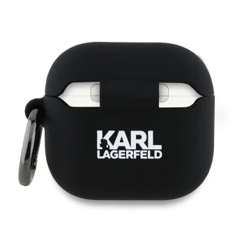 Калъф за Apple AirPods 4 - Karl Lagerfeld Silicone Karl Head 3D (KLA4RUNIKK) - Черен