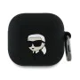Калъф за Apple AirPods 4 - Karl Lagerfeld Silicone Karl Head 3D (KLA4RUNIKK) - Черен