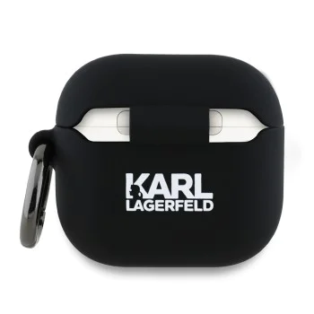 Калъф за Apple AirPods 4 - Karl Lagerfeld Silicone Choupette Head 3D (KLA4RUNCHK) - черен
