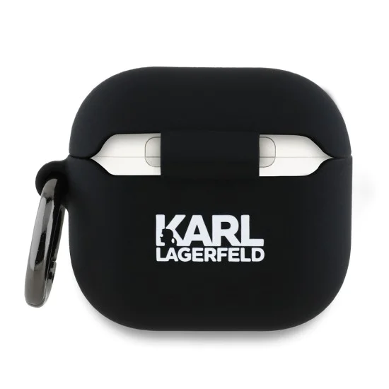 Калъф за Apple AirPods 4 - Karl Lagerfeld Silicone Choupette Head 3D (KLA4RUNCHK) - черен