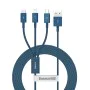 Кабел за данни USB към Type-C, Micro-USB, Lightning, Fast Charging 3.5A, 1.5m - Baseus Superior Series (CAMLTYS-03) - син