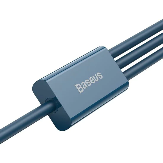 Кабел за данни USB към Type-C, Micro-USB, Lightning, Fast Charging 3.5A, 1.5m - Baseus Superior Series (CAMLTYS-03) - син