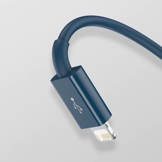Кабел за данни USB към Type-C, Micro-USB, Lightning, Fast Charging 3.5A, 1.5m - Baseus Superior Series (CAMLTYS-03) - син