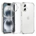 Калъф за iPhone 16 Plus - Удароустойчив прозрачен силикон - прозрачен