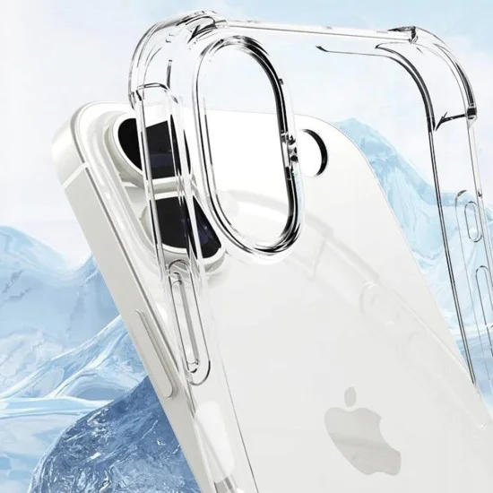 Калъф за iPhone 16 - Удароустойчив прозрачен силикон - прозрачен