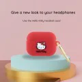 Калъф за Apple AirPods 1 / AirPods 2 - Hello Kitty Silicone 3D Kitty Head (HKA23DKHSH) - Бял