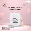 Калъф за Apple AirPods 1 / AirPods 2 - Hello Kitty Silicone 3D Kitty Head (HKA23DKHSH) - Бял