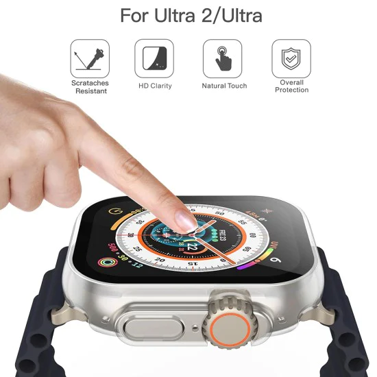 Калъф за Apple Watch Ultra / Ultra 2 + калъф - Defense360 Pro - прозрачен