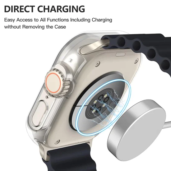 Калъф за Apple Watch Ultra / Ultra 2 + калъф - Defense360 Pro - прозрачен
