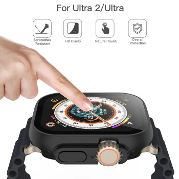 Калъф за Apple Watch Ultra / Ultra 2 + калъф - Defense360 Pro - черен