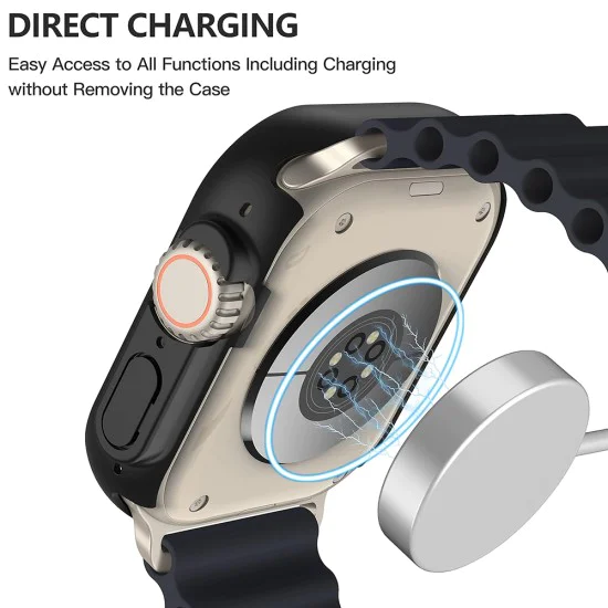 Калъф за Apple Watch Ultra / Ultra 2 + калъф - Defense360 Pro - черен