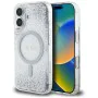 Калъф за iPhone 16 - Guess - Hardcase Resin Gradient Glitter MagSafe (GUHMP16SRRGRGES) - Silver