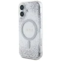 Калъф за iPhone 16 - Guess - Hardcase Resin Gradient Glitter MagSafe (GUHMP16SRRGRGES) - Silver
