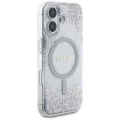 Калъф за iPhone 16 - Guess - Hardcase Resin Gradient Glitter MagSafe (GUHMP16SRRGRGES) - Silver
