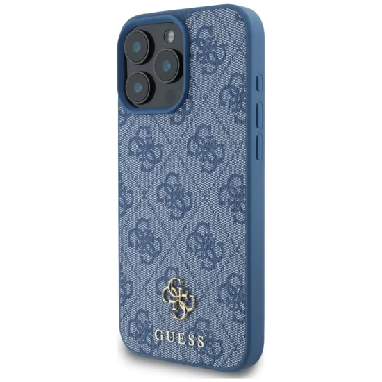 Калъф за iPhone 16 Pro Max - Guess - 4G Small and Classic Logo MagSafe (GUHMP16XP4SM4MB) - Син