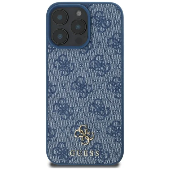 Калъф за iPhone 16 Pro Max - Guess - 4G Small and Classic Logo MagSafe (GUHMP16XP4SM4MB) - Син