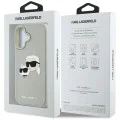 Калъф за iPhone 16 - Karl Lagerfeld - 3D Design (KLHCP16SRBCKCHLE) - Beige Rubber Karl&Choupette