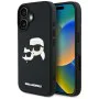 Калъф за iPhone 16 - Karl Lagerfeld - 3D Design (KLHCP16SRBCKCHLK) - Гумен Karl&Choupette