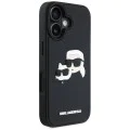 Калъф за iPhone 16 - Karl Lagerfeld - 3D Design (KLHCP16SRBCKCHLK) - Гумен Karl&Choupette