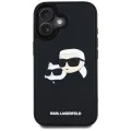 Калъф за iPhone 16 - Karl Lagerfeld - 3D Design (KLHCP16SRBCKCHLK) - Гумен Karl&Choupette