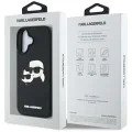 Калъф за iPhone 16 - Karl Lagerfeld - 3D Design (KLHCP16SRBCKCHLK) - Гумен Karl&Choupette