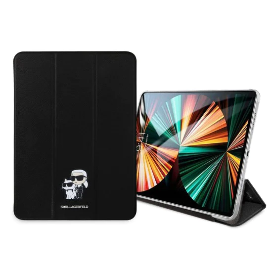Калъф за iPad Pro 13 (2024) - Karl Lagerfeld Saffiano Magnetic Saffiano Karl &Choupette (KLFC13PM24SAKCK) - Черен