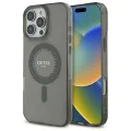 Калъф за iPhone 16 Pro - Guess IML Rhinestones MagSafe (GUHMP16LPFTDTEK) - Черен