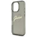 Калъф за iPhone 16 Pro - Guess Hardcase IML Heart (GUHCP16LHCHGSPK) - черен