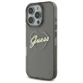 Калъф за iPhone 16 Pro - Guess Hardcase IML Heart (GUHCP16LHCHGSPK) - черен
