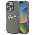 Калъф за iPhone 16 Pro - Guess Hardcase IML Heart (GUHCP16LHCHGSPK) - черен