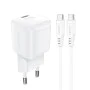 Комплект зарядно устройство за стена A77 – Acefast, с USB-C кабел, зарядно устройство Type-C Mini GaN, PD30W – бяло