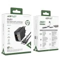 Комплект зарядно за стена A82 – Acefast, с USB-C кабел, Type-C, GaN технология, PD20W – черно